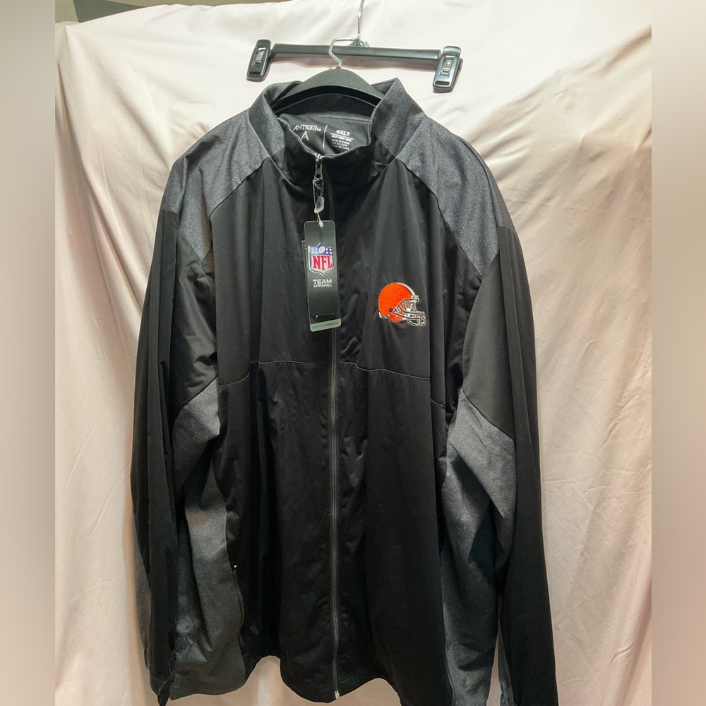 Antigua Black Windbreaker Jacket Cleveland Browns